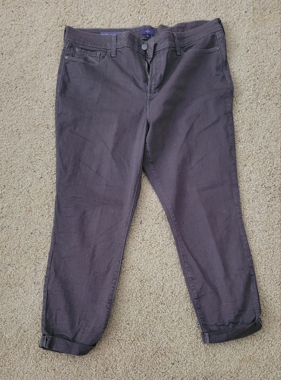 NYDJ Cropped Ankle Pants in Charcoal